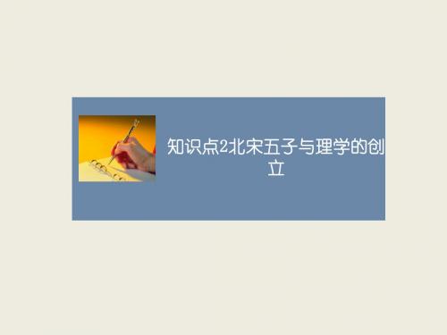 人教版高中历史必修3课件知识点2_北宋五子与理学的创立