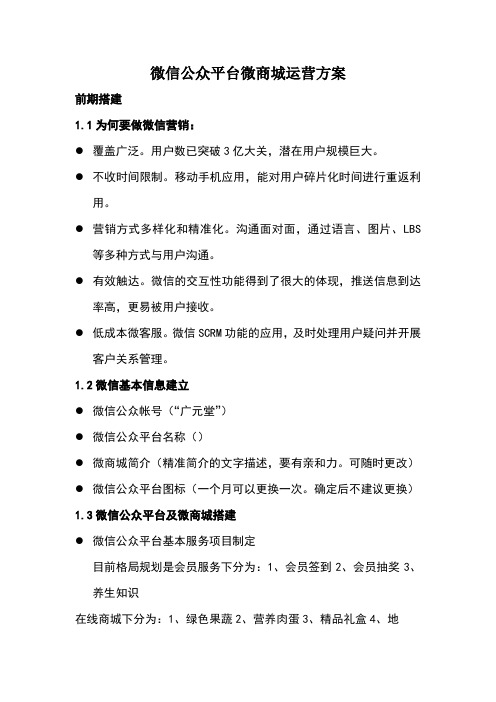 微信公众平台微商城运营方案
