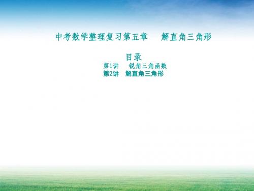 2017中考数学整理复习第五章 解直角三角形PPT课件