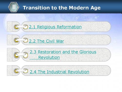 Chapter 2 (UK)History 2 Transition of the Modern Age