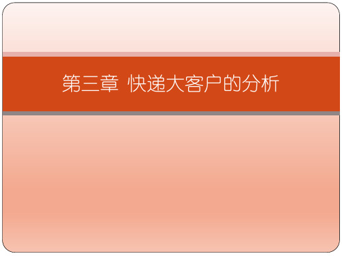 快递大客户开发实务(第三章)快递大客户开发实务课件