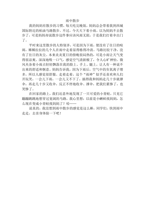 雨中散步