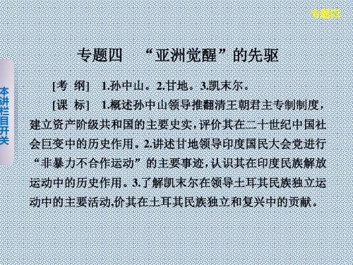 专题4亚洲觉醒的先驱课件(人民版选修4)