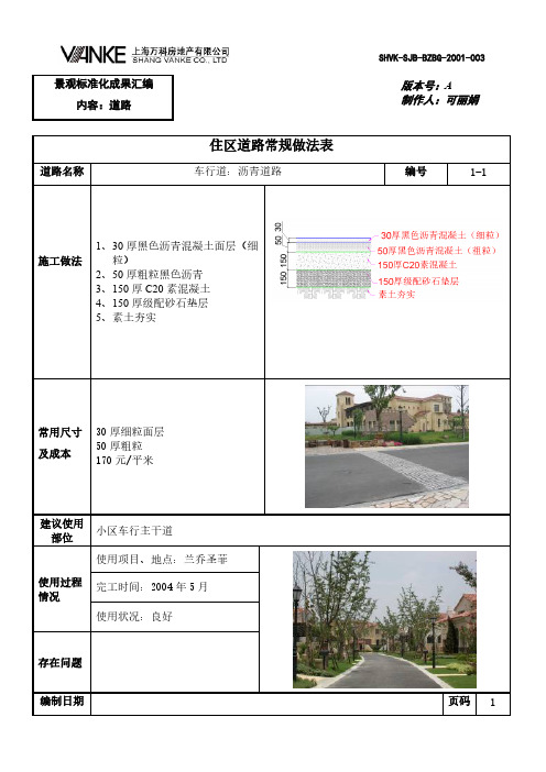 [VIP专享](万科)景观标准化成果-道路