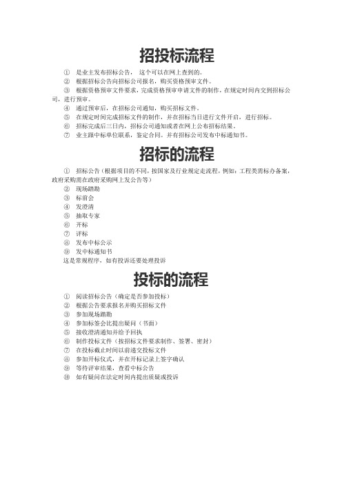 招投标与资格审查