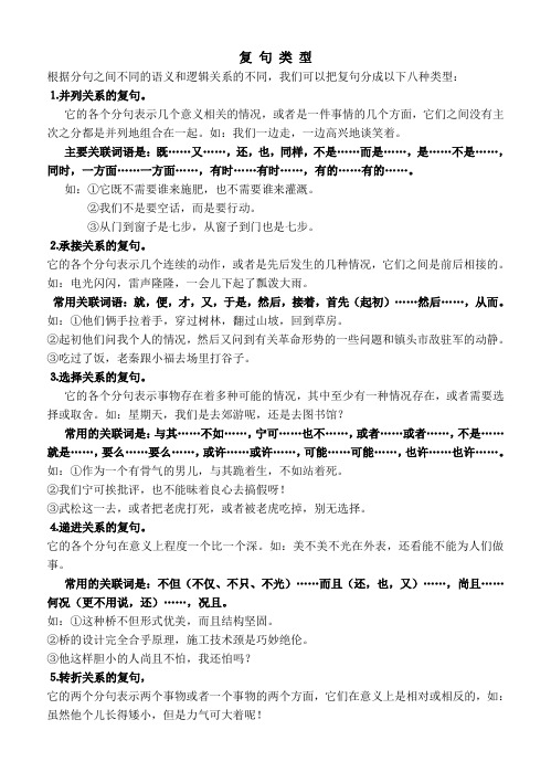 复句类型