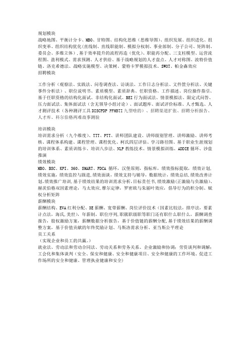 HR六大模块