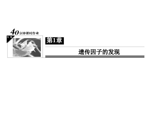 高中生物 第1章 遗传因子的发现 第一节《孟德尔的豌豆