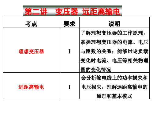 第二讲  变压器 远距离输电