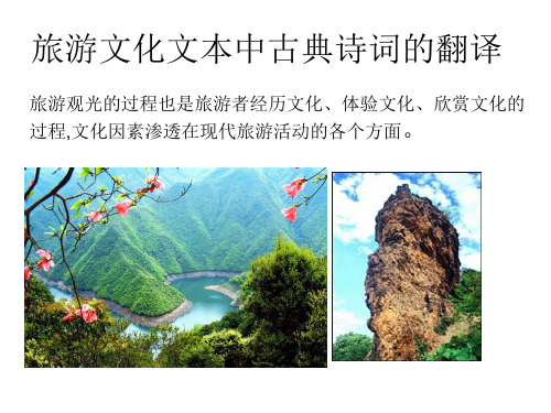 旅游文化文本中的诗词翻译