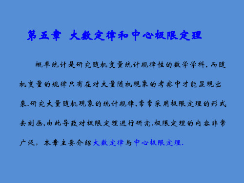 第五章  大数定律和中心极限定理 第六章