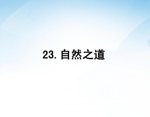 ★语文六年级上语文S版第23课《自然之道》课件4