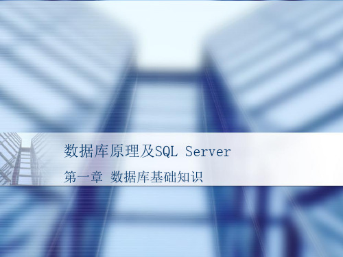 数据库原理与SQL Server教程 第1章 数据库基础知识.ppt