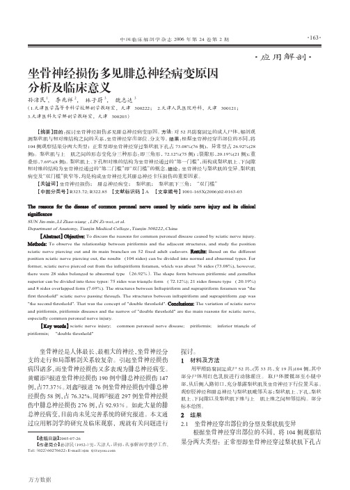 坐骨神经损伤多见腓总神经病变原因分析及临床意义