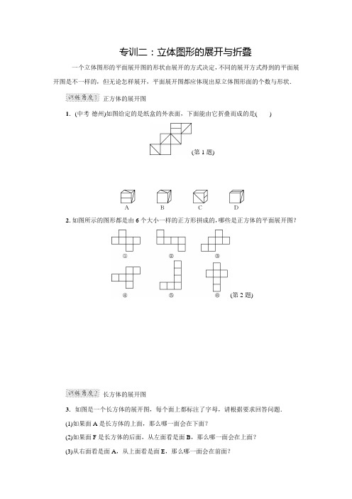 华师大版七年级数学上册典中点第四章阶段强化专训二
