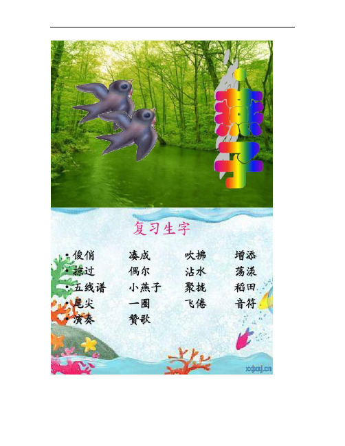 苏教版四年级下册《燕子》ppt.