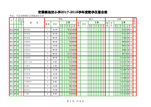 17-18 数学台账