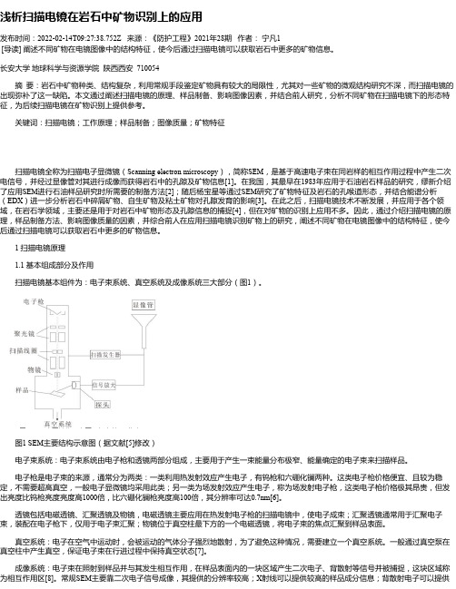 浅析扫描电镜在岩石中矿物识别上的应用