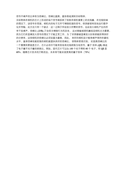 相机信噪比的含义