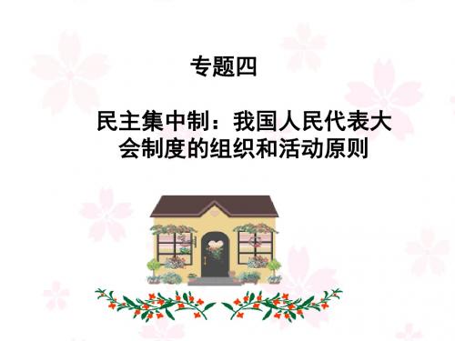 专题四 民主集中制我国人民代表大 会制度的组织和活动原则