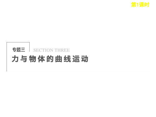 2013届高考物理二轮复习专题课件：专题三 第1课时 平抛、圆周和天体的运动