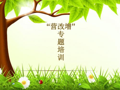 营改增专题培训