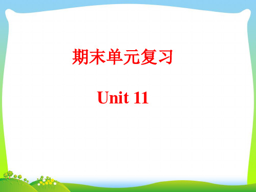 九年级英语人教版课件：期末单元复习 Unit 11(共17张PPT)