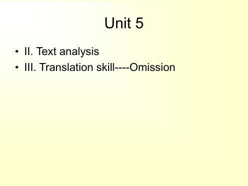 笔译Unit5