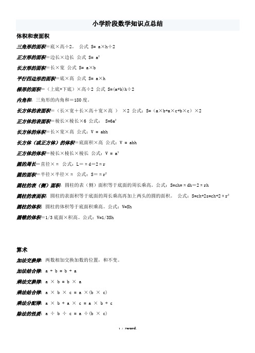 青岛版小升初数学复习资料大全(优.选)