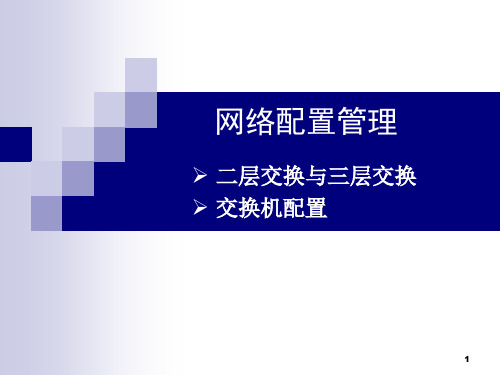 网管  网络配置管理_三层交换与交换机配置