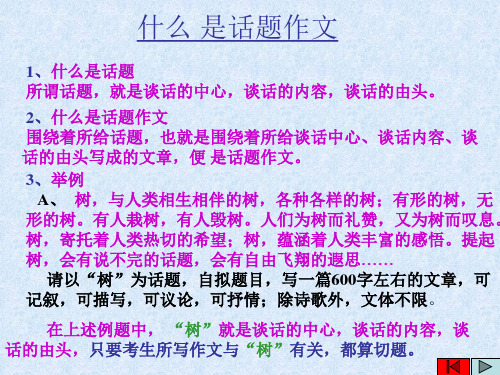 话题作文 (PPT)3-1