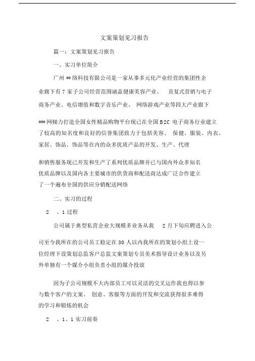 文案策划见习报告.docx