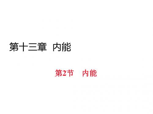 九年级物理全册课件：第13章 第2节 内能