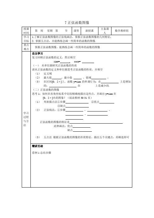 7 正弦函数图像