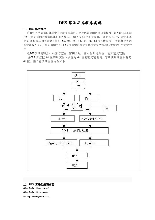 DES算法及其程序实现