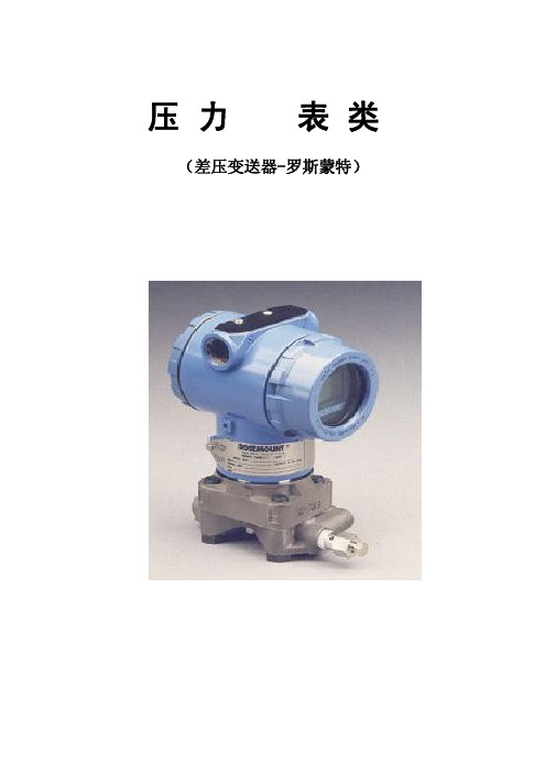 差压变送器-罗斯蒙特
