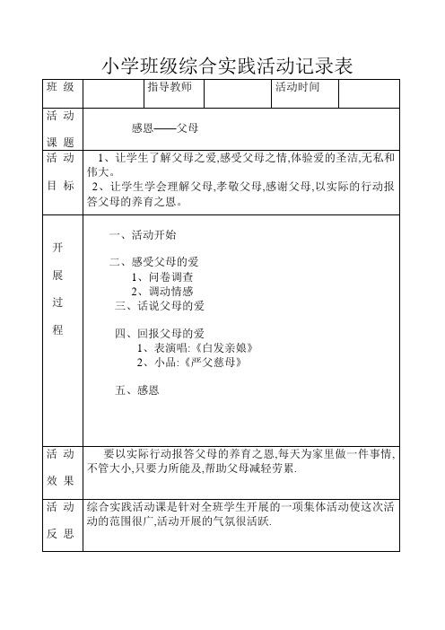 感恩——父母
