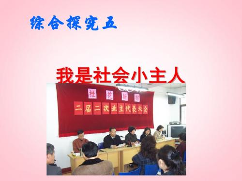 广东省深圳市文汇中学七年级政治下册 第五单元 第三课 我是社会的小主人课件 新人教版