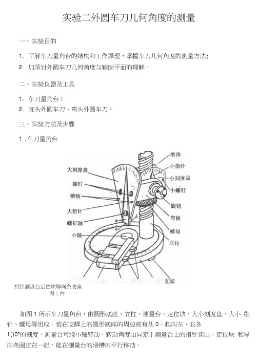 外圆车刀几何角度的测量.docx
