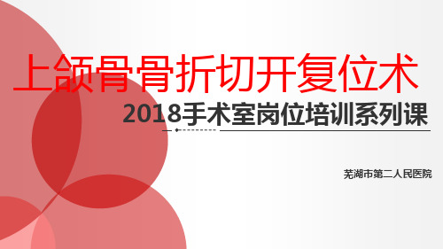 上颌骨骨折切开复位术PPT课件