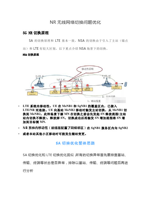 NR切换问题优化-5G切换优化无线网络切换优化