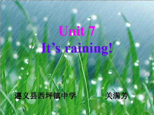 Unit7It is raing_Section_A_1_教学课件