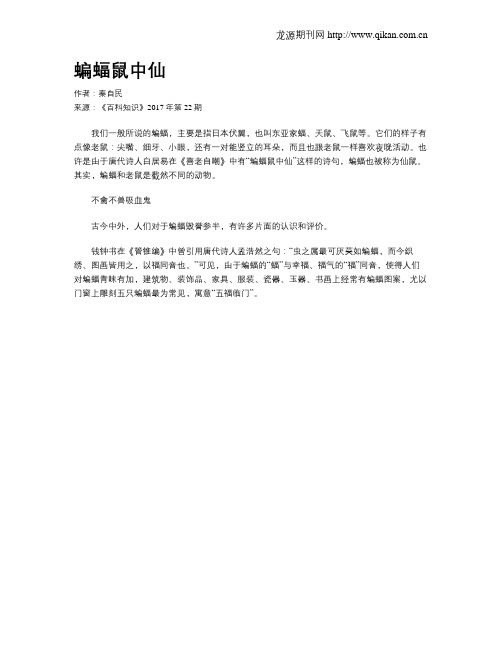 蝙蝠鼠中仙