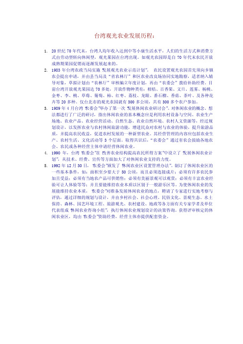 台湾观光农业发展里层