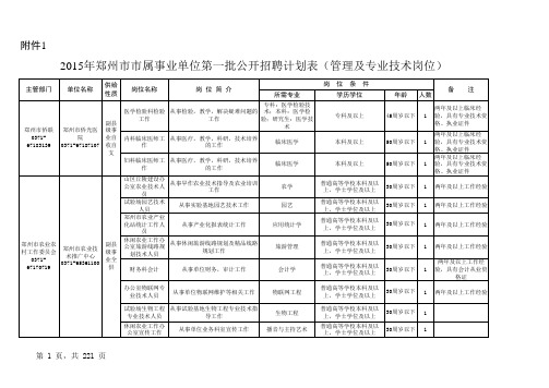 郑州事业单位考试