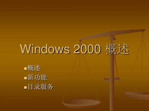 Windows 2000 入门