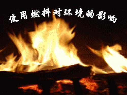 人教版初中九年级化学上册 使用燃料对环境的影响 ppt课件