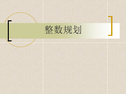 整数规划