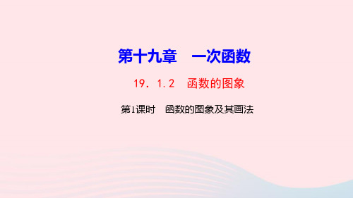 数学八年级下册第十九章第1课时函数的图象及其画法作业课件 新人教版