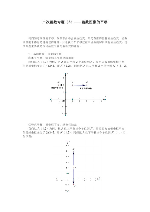 二次函数专题—函数图像的平移